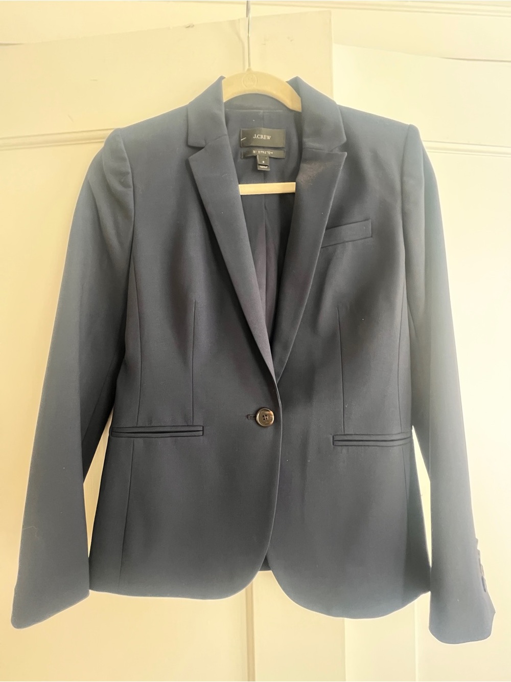 J. Crew Dark Navy Single-Button Tailored Blazer